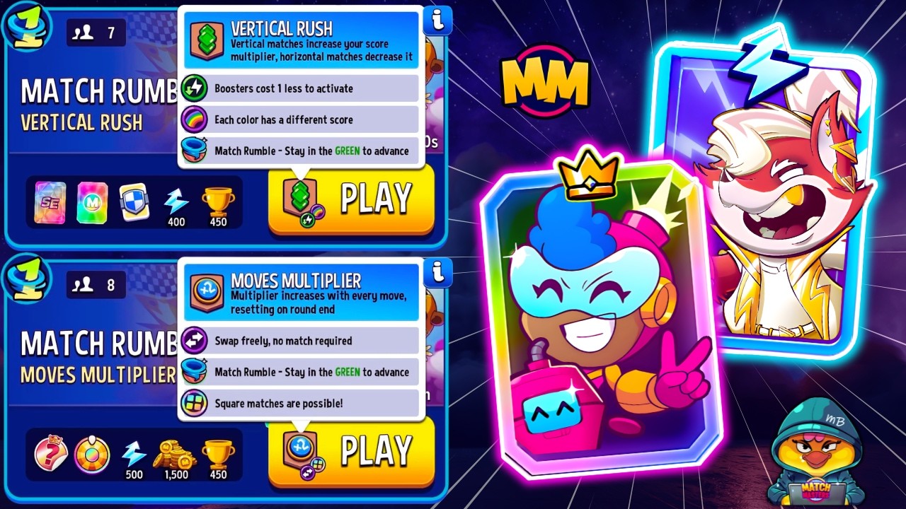 RUMBLE INSANITY on VERTICAL RUSH & MOVES MULTIPLIER 🔥 BILLIE BOOM & FOXY ROXY