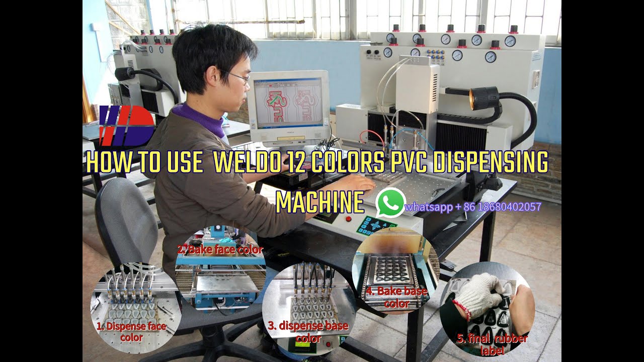 Weldo 12 color pvc dispensing machine operation | pvc dispensing machine programming