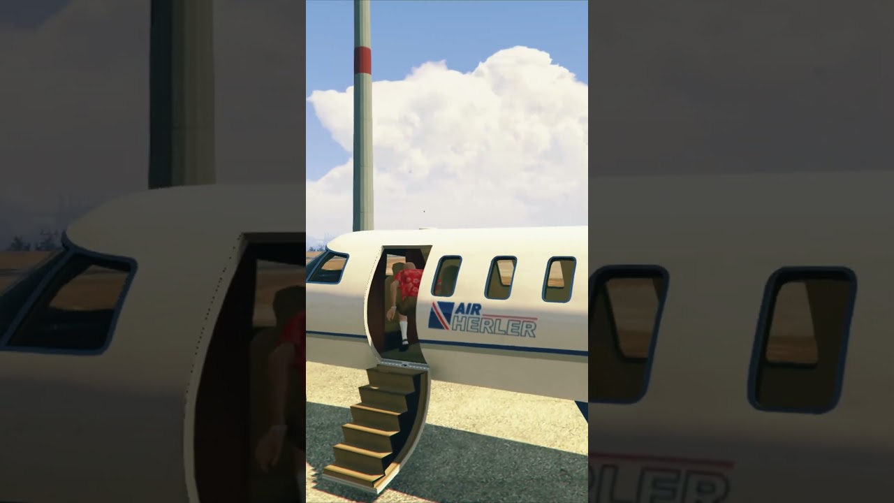 شتغلنا سائق طيارة في لعبة قراند5 😱 gta5  #gta #gtav #gta5