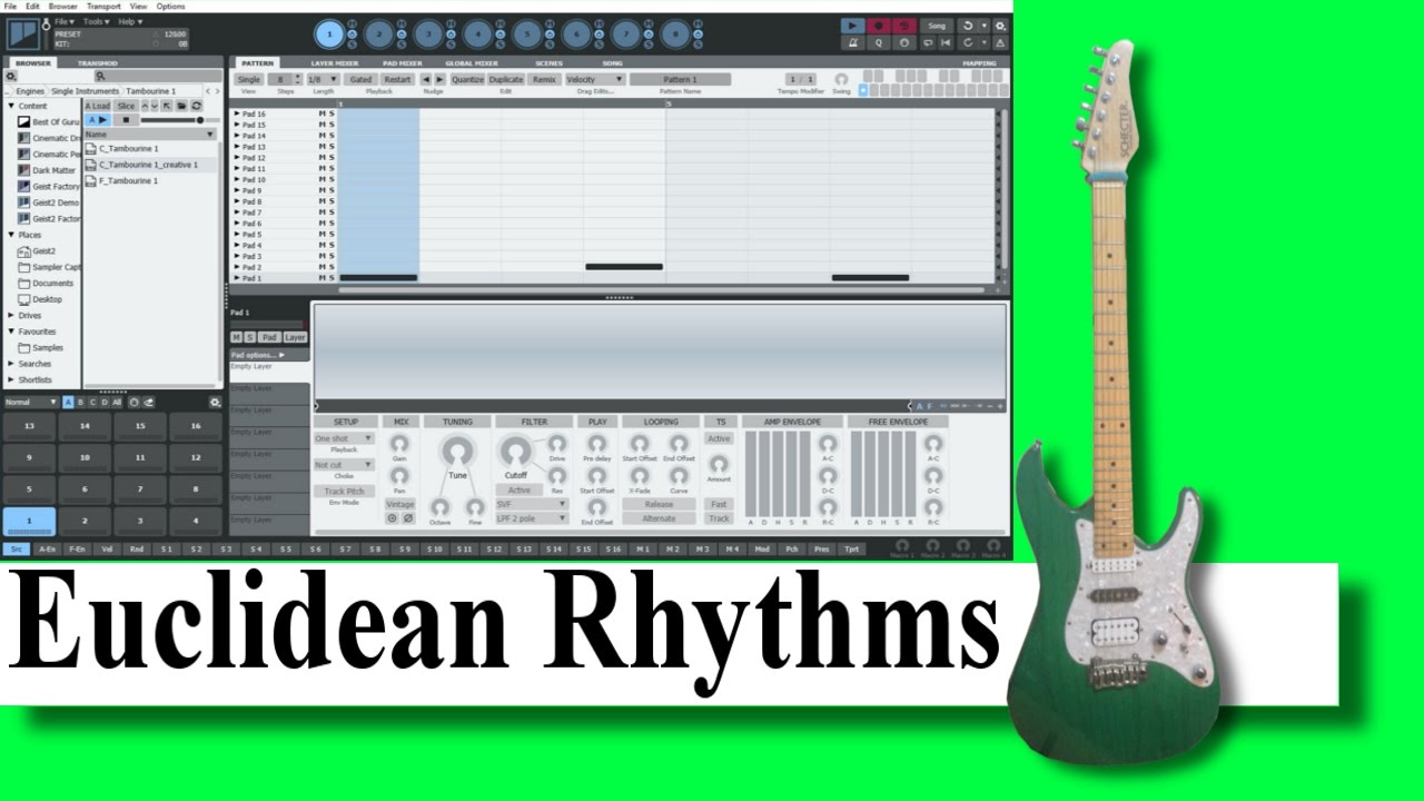 Ethnic beats using the Euclidean rhythms