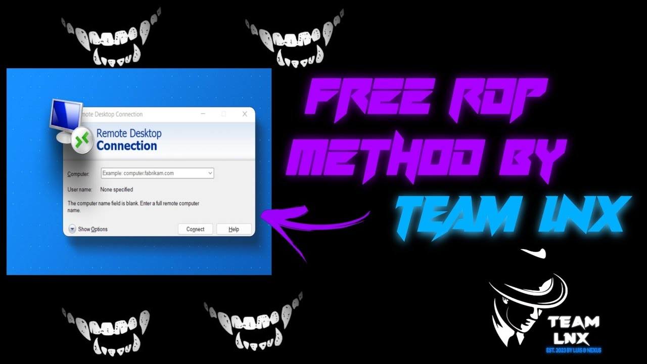 Free Rdp Method By TEAM LNX #freerdp #gc 
