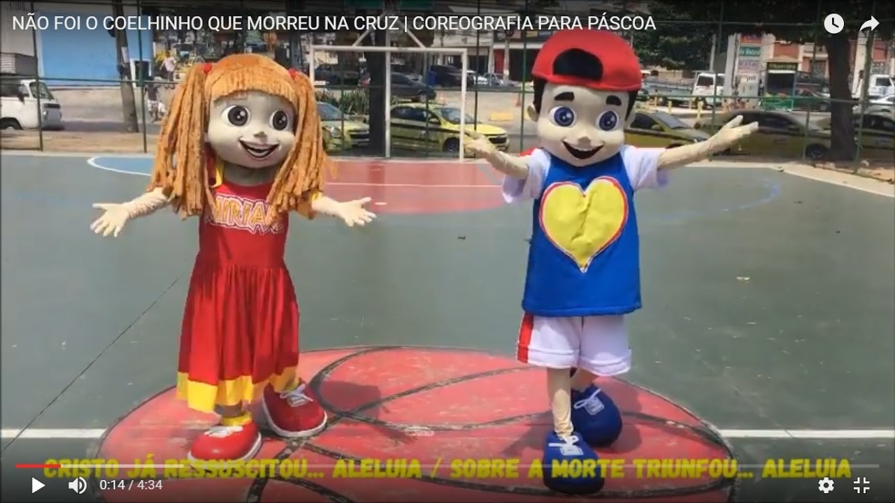 NÃO FOI COELHINHO QUE MORREU 🎼🐑✝️🩸 Coreografia e Música para Páscoa