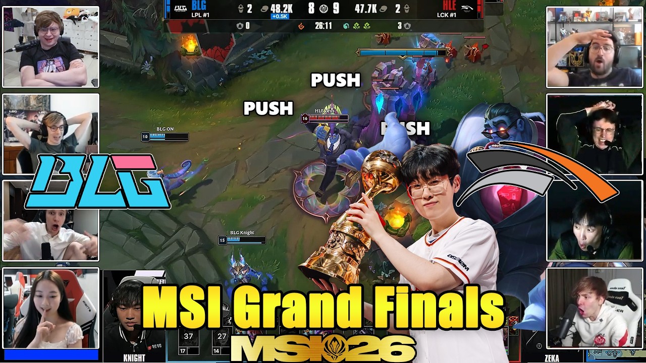 Reakcje streamer&oacute;w na zwycięstwo HLE w MSI 2026! | Najciekawsze momenty HLE vs BLG | Wielki Finał...