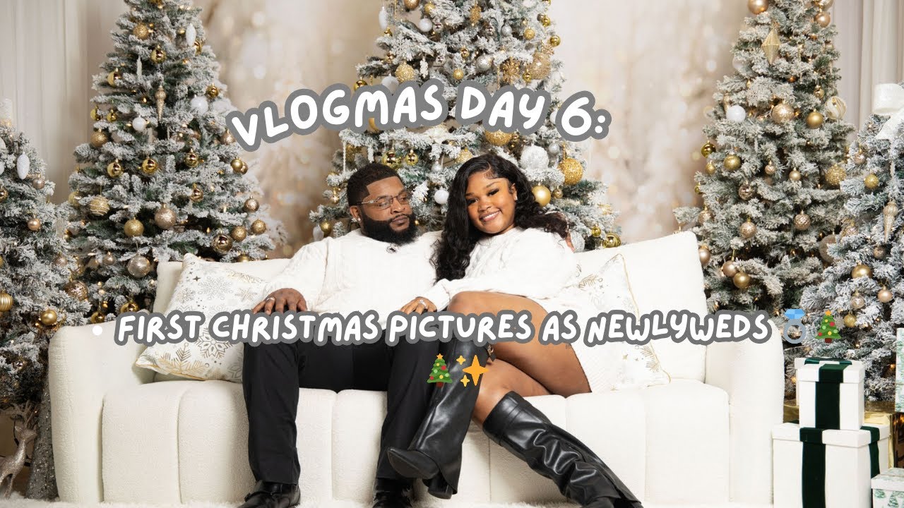 First Christmas Pictures as Newlyweds 💍🎄 | Vlogmas Day 6
