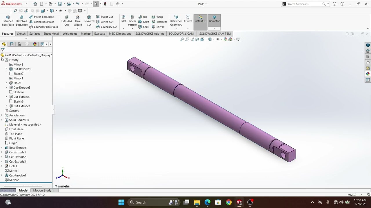 FLAT TENSIONER ROLLER SHAFT | DRIVE UNIT ASSEMBLY | PART DESIGN | BELT CONVEYOR DESIGN | #solidworks