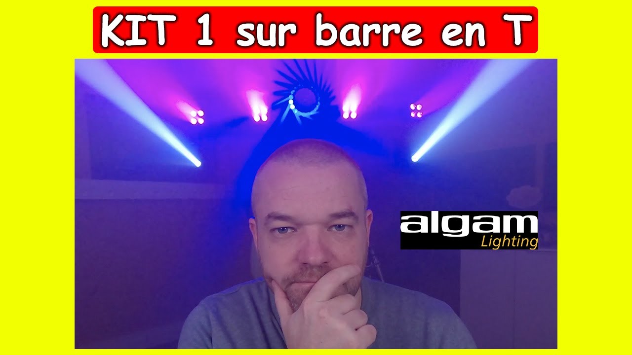 Lumières Algam lighting sur pied et barre en T
