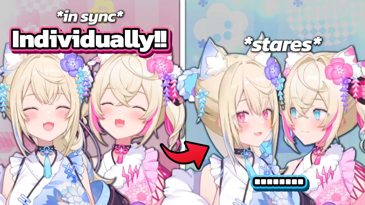 FuwaMoco look so defeated when they are still syncing despite them not wanting to