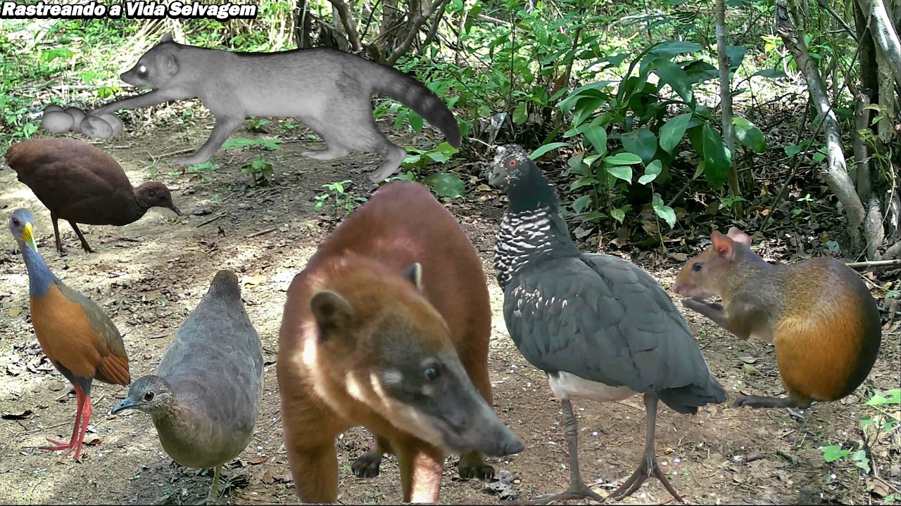 Cutia, Anhuma, Cervo, Juritis, Jaó, Sururina, Inhambu, Paca, Tatus, Caititu, Gato-Maracajá, Avoante