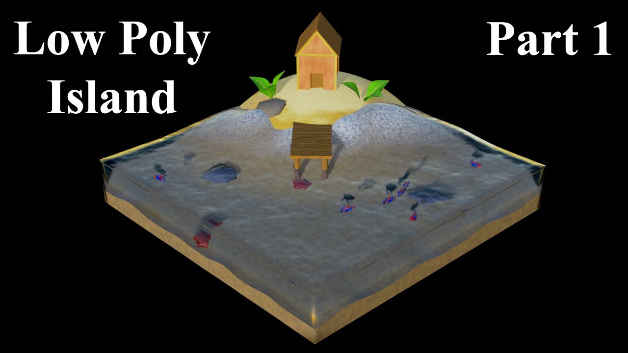Blender Tutorial - Procedural Low Poly Beach Part 1/2