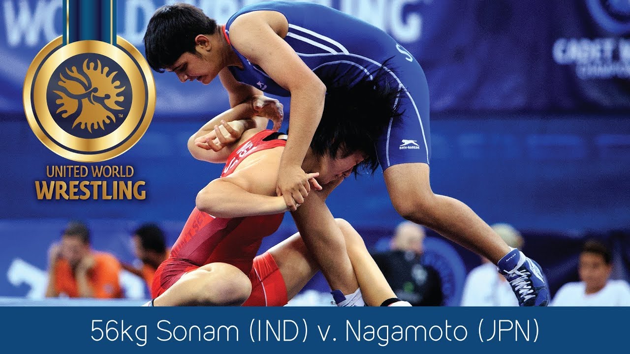 GOLD WW - 56 kg: S. SONAM (IND) df. S. NAGAMOTO (JPN) by VPO1, 3-1
