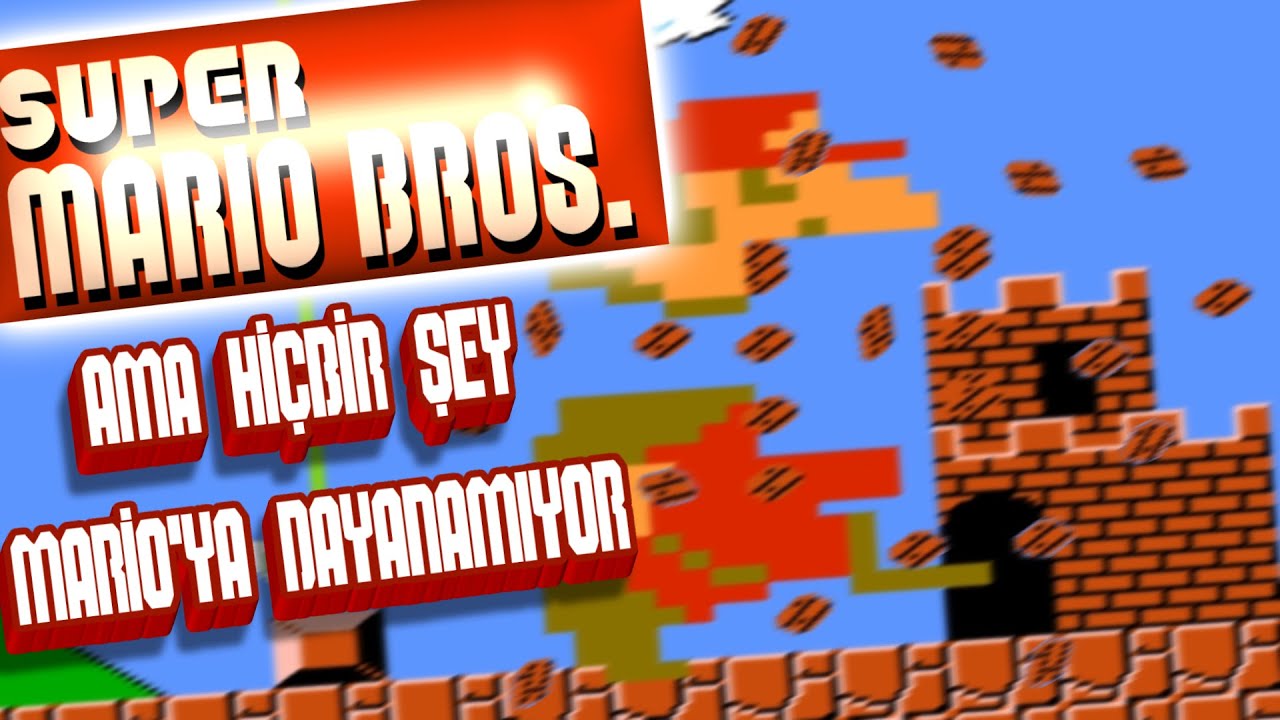 Super Mario Bros. ama Mario aşırı güçlü ve büyük! (SMB rom hack - TÜRKÇE)