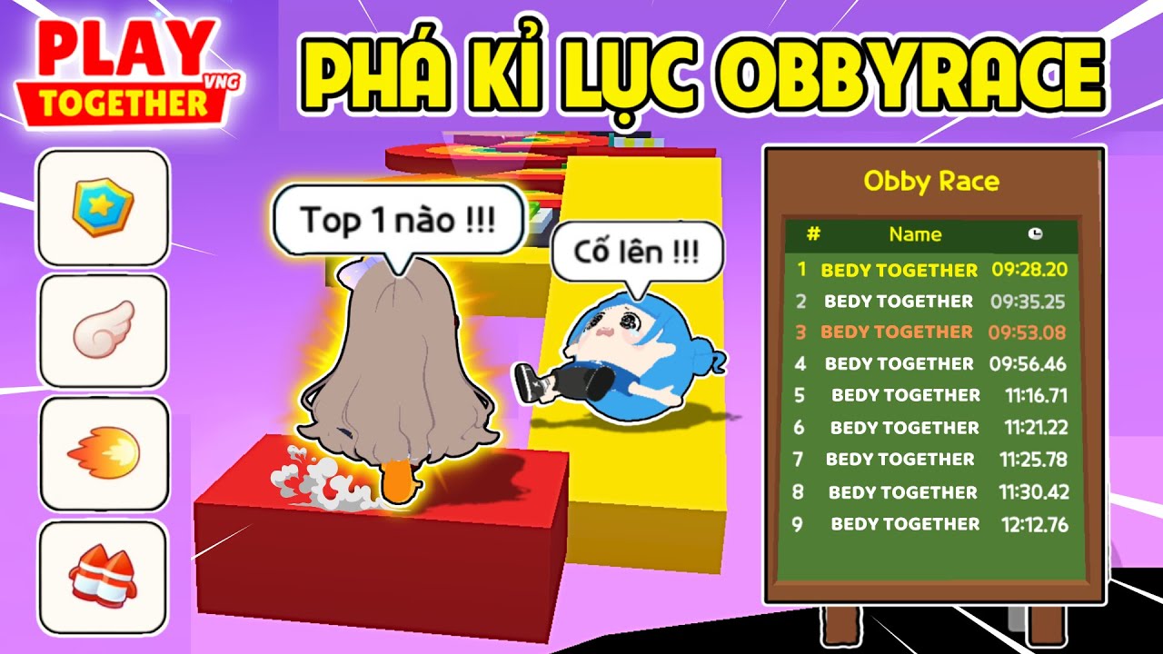 PLAY TOGETHER | BEDY HOẢNG HỐT PH.Á KỈ LỤC OBBY RACE KHI SOLO CÙNG MEO
