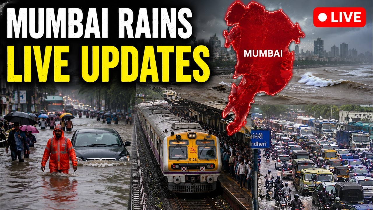 Mumbai Rains LIVE Updates | Heavy Rain, IMD Red Alert, Floods, Traffic & School Closures Updates