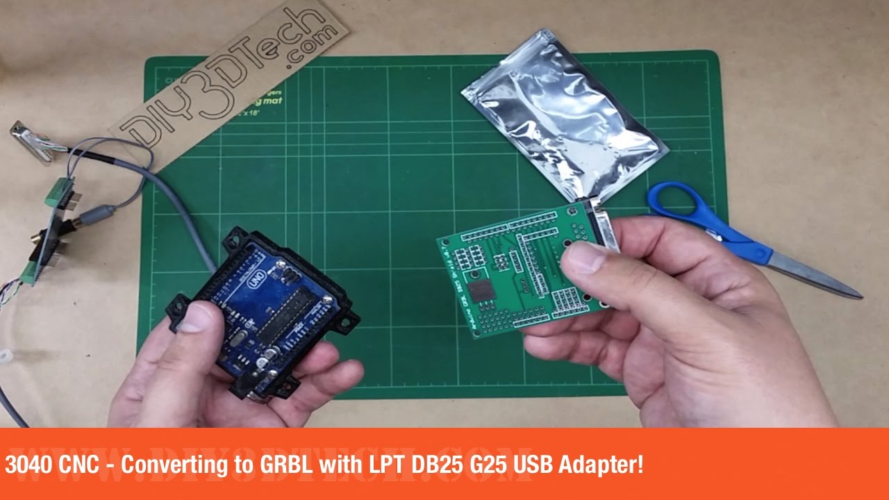 3040 CNC - Converting to GRBL with LPT DB25 G25 USB Adapter!