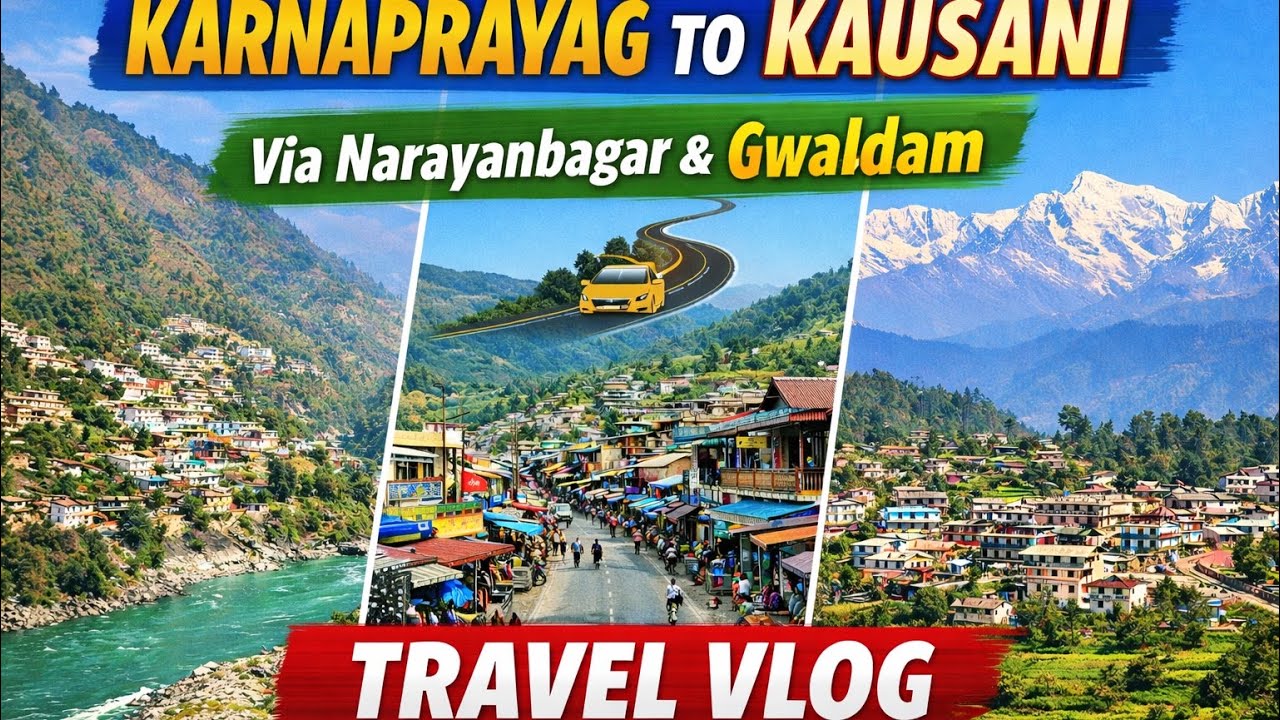 Finally Reached Kausani 🌄 | Scenic Road Trip via Narayanbagar & Gwaldam | Hidden Hill Stations