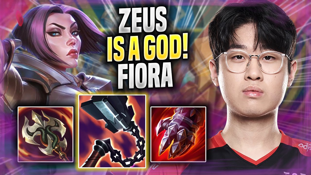 ZEUS IS A GOD WITH FIORA! - T1 Zeus Plays Fiora TOP vs Yasuo! | Season 2022