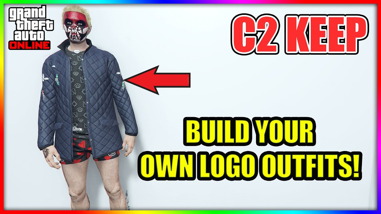 GTA 5 HOW TO BUILD C2 KEEP | OWN LOGO OUTFITS | Outfit Tutorial GTA 5 Glitches