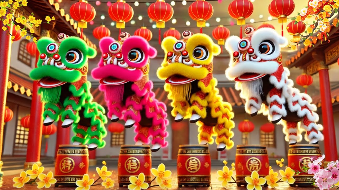 NGÀY XUÂN LONG PHỤNG SUM VẦY 🌸🧨 Liên Khúc Nhạc Xuân Múa Lân Sôi Động Cho Bé Nghe Cả Ngày Không Chán