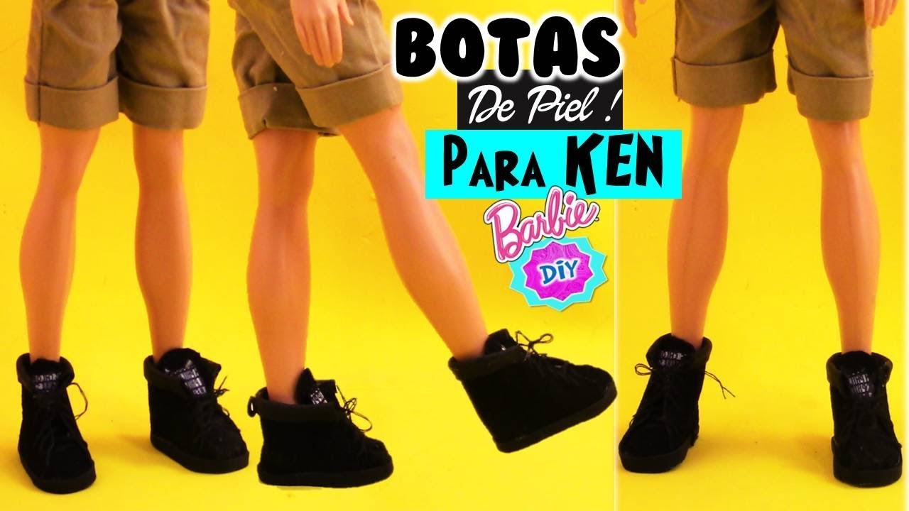 👞 Como hacer ZAPATOS Botas para mu&ntilde;eco KEN Novio de Barbie muy F&Aacute;CIL! MANUALIDADES PARA MU&Ntilde;ECAS
