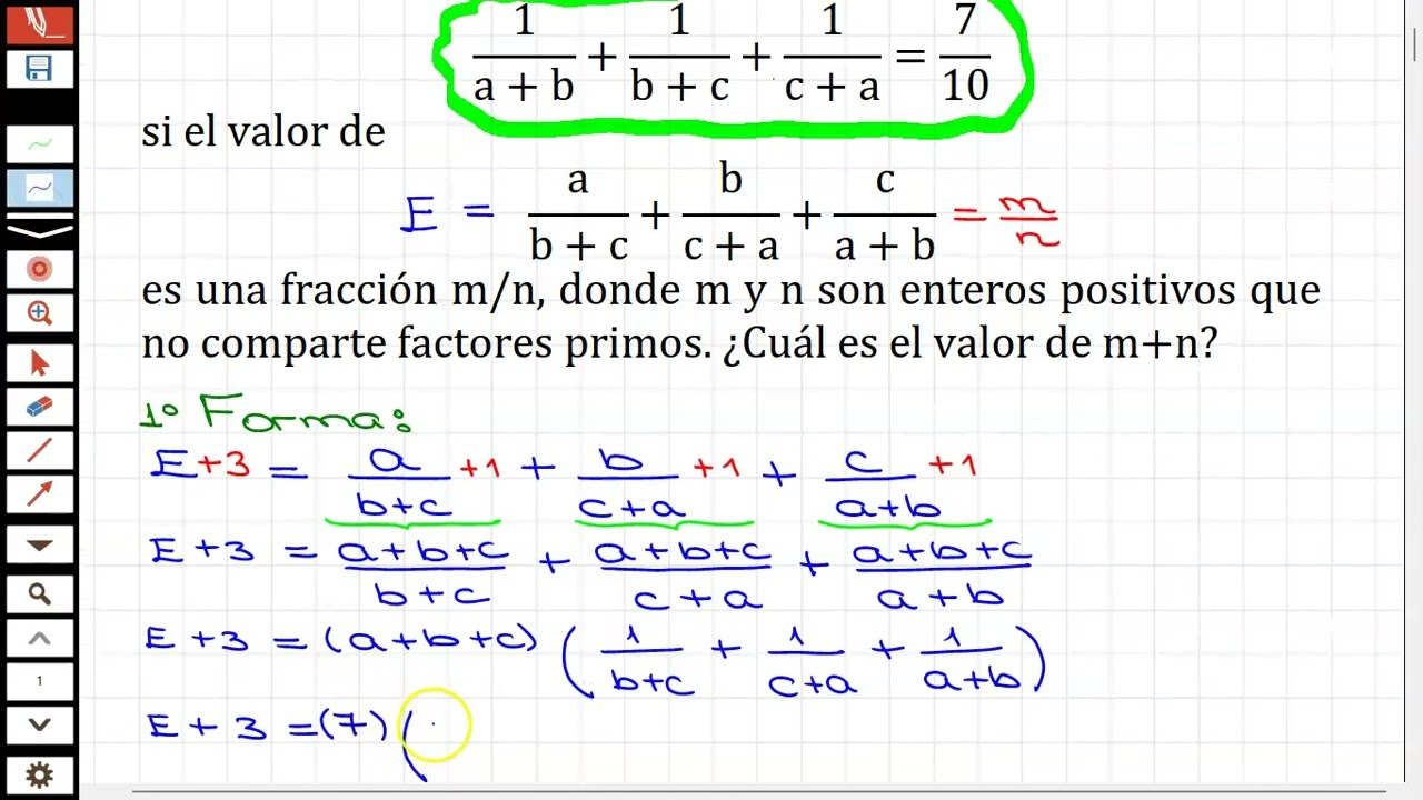 ÁLGEBRA - MANIPULACIÓN ALGEBRAICA - PROBLEMAS OLÍMIPICOS