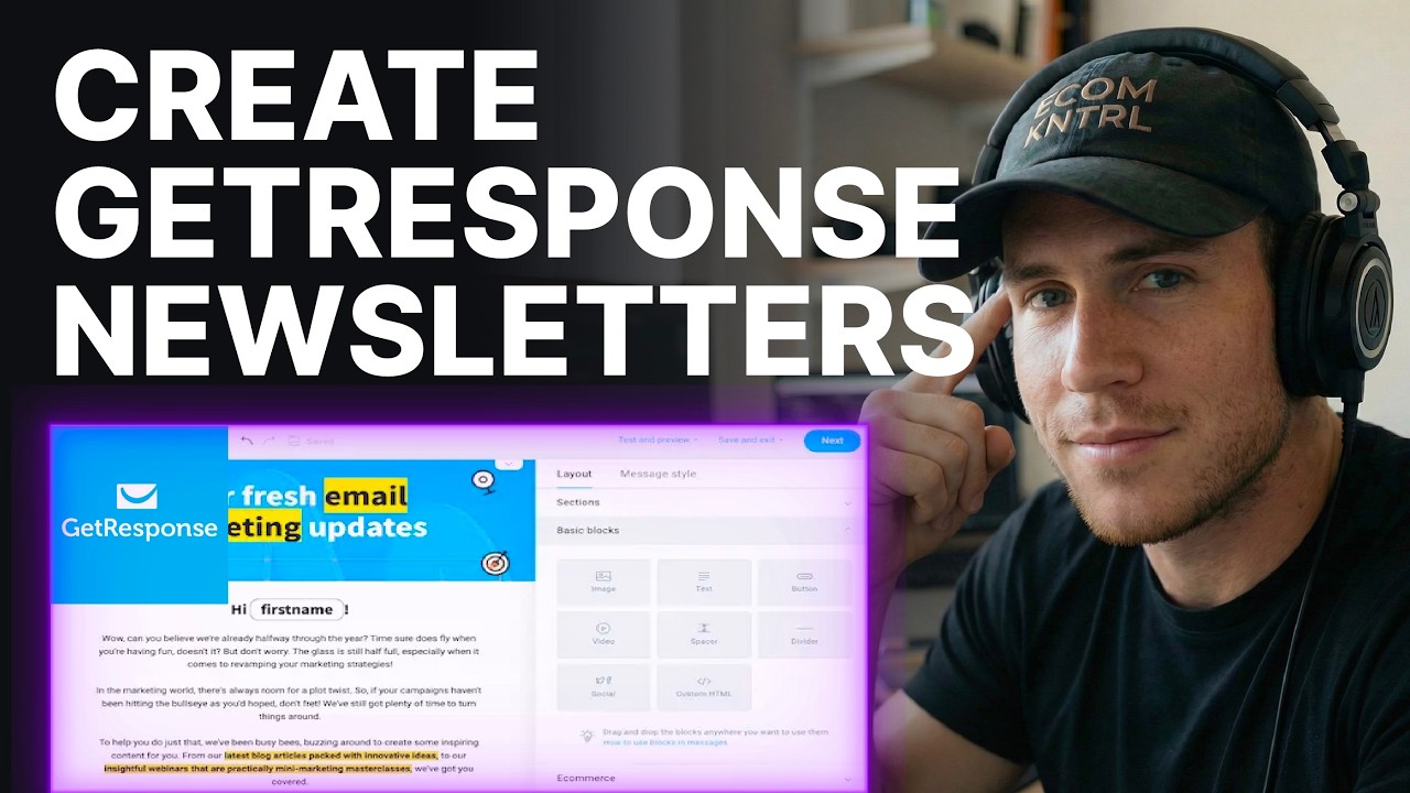 How To Create A Newsletter In GetResponse (2026) | Email Campaigns