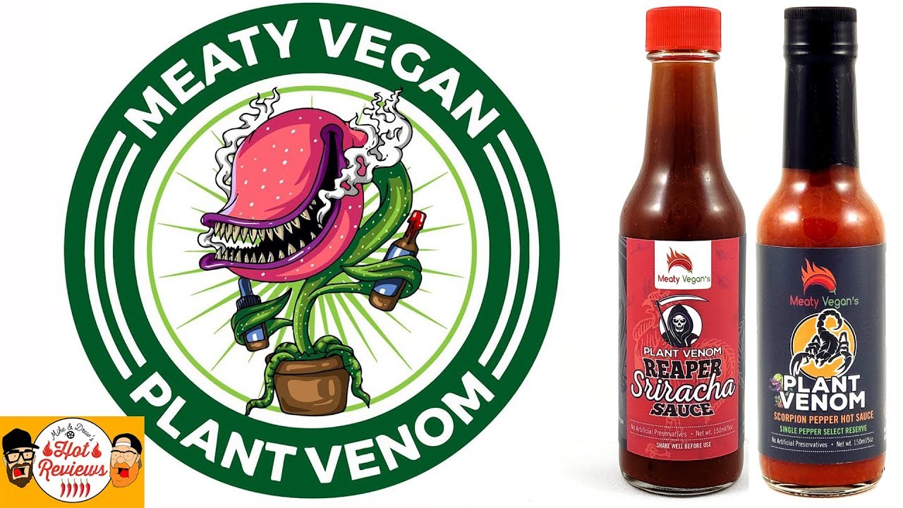 MEATY VEGAN HOT SAUCE!! BURNING NUTS! PLANT VENOM SCORPION PEPPER! 4 HORSEMEN HOT PEPPER MUSTARD!
