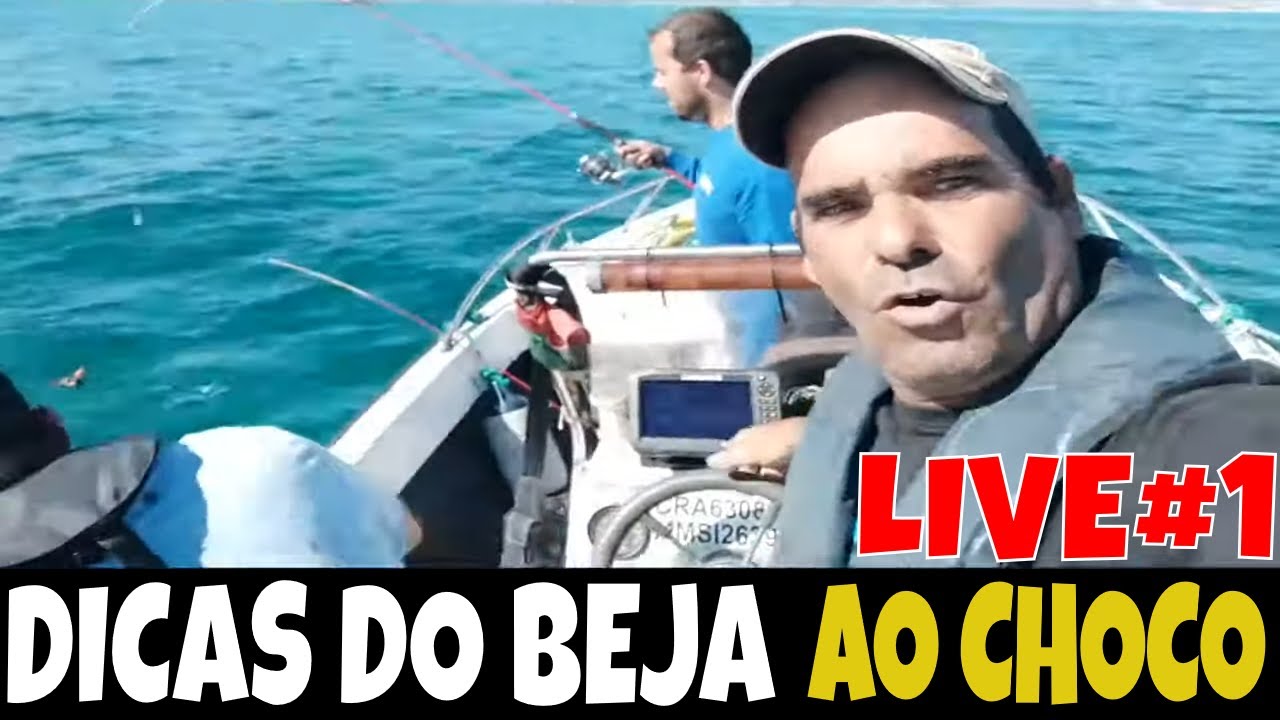 PESCA EMBARCADA AO CHOCO EM DIRETO NO DICAS DO BEJA PARTE I / CUTTLEFISH FISHING / 墨鱼猎物 / صيد الحبار