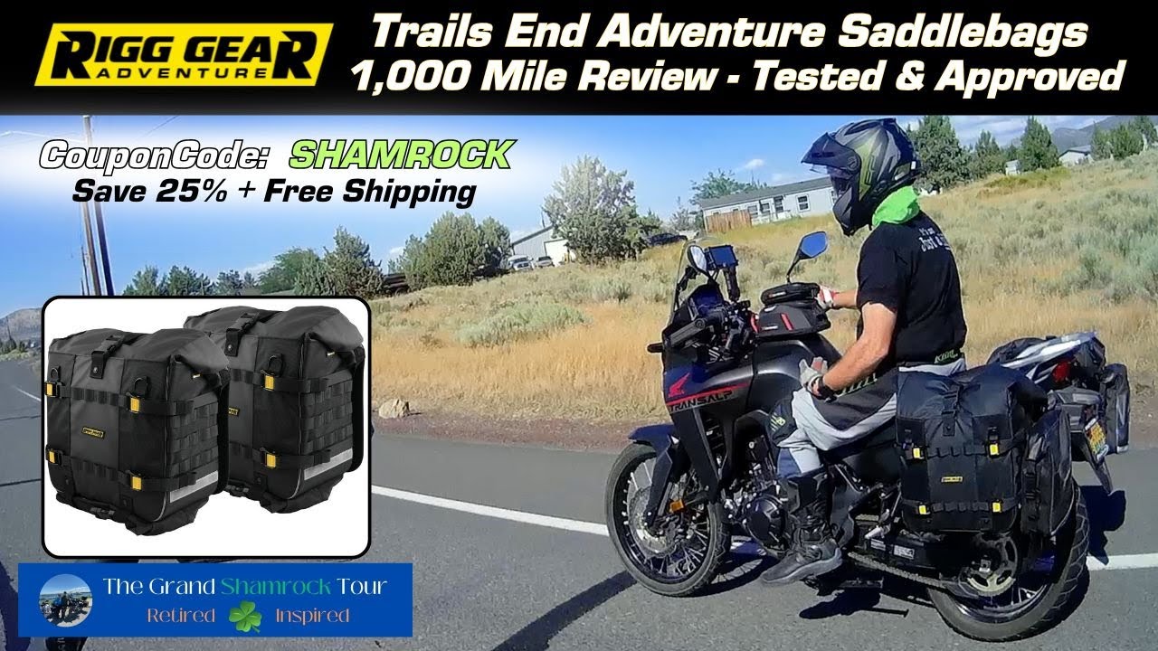 🍀 1,000 Mile Rigg Gear Trails End Saddlebags Review &ndash; @TheGrandShamrockTour   🏍️🌍