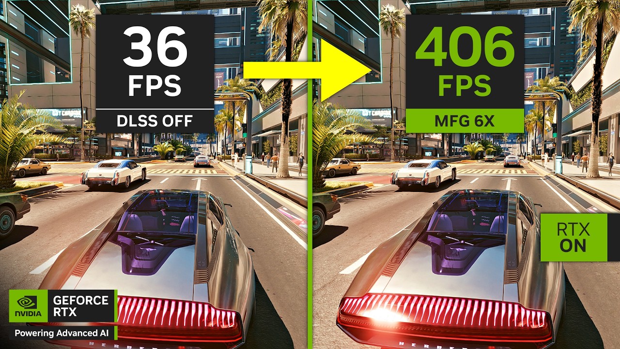 Dynamic Multi Frame Gen and MFG 6X on RTX 5080! (Cyberpunk 2077)
