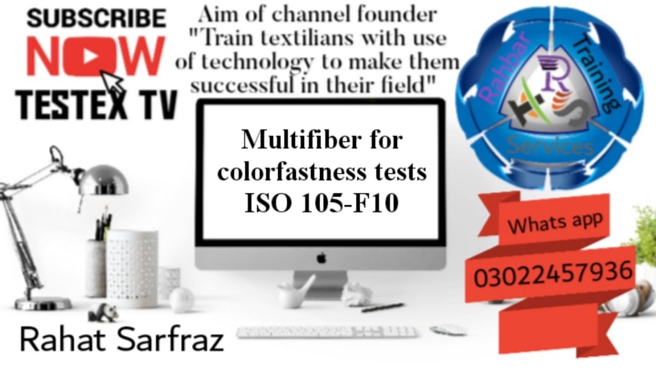 ISO 105-F10 | ISO multifibers for colorfastness | Textile testing #testextv #rahbartrainingservices