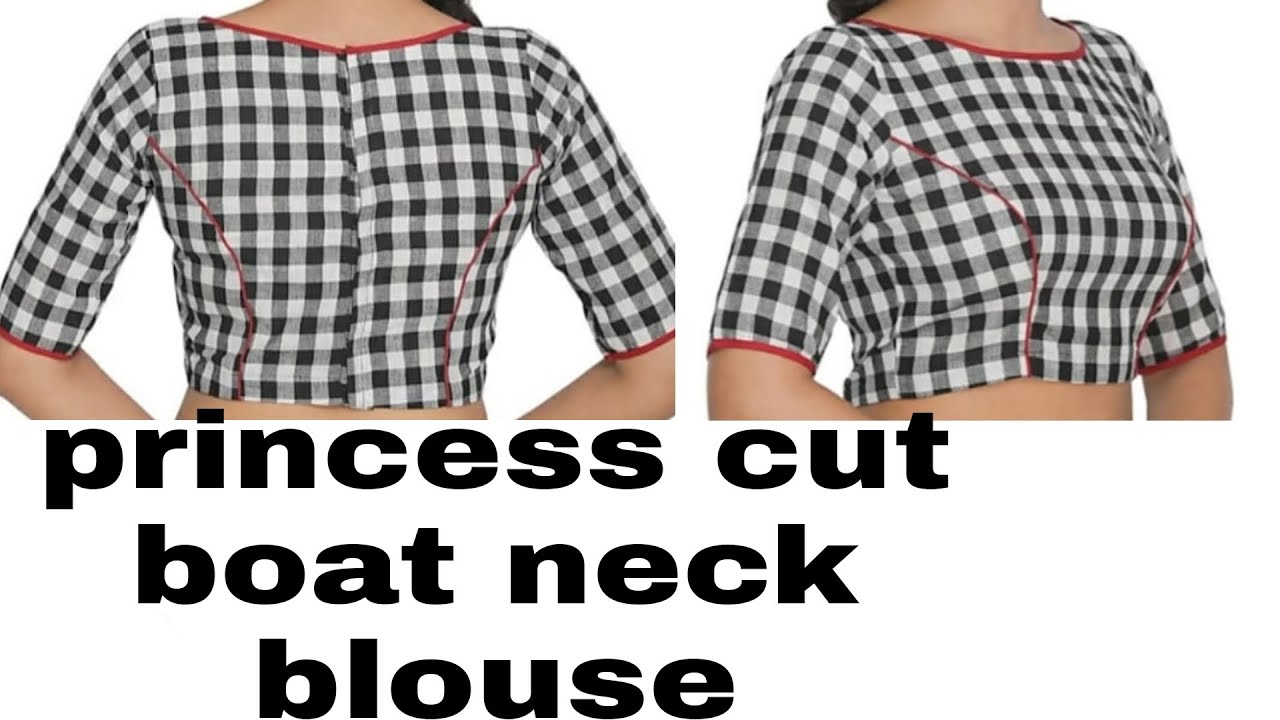 Boat neck princess cut blouse drafting and cutting in Bengali(part-1)