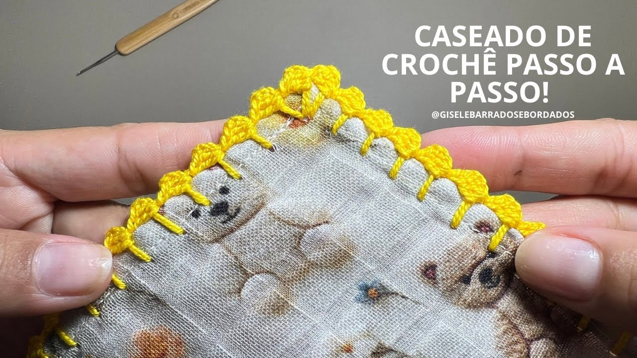 Caseado de crochê passo a passo do início ao acabamento!