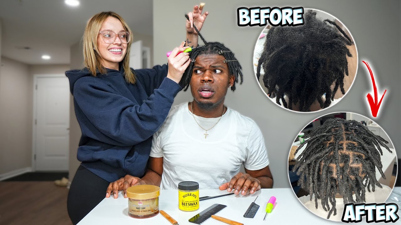 MY ITALIAN GIRLFRIEND DOES MY HAIR FOR THE FIRST TIME! *CROCHETING DREAD LOCS*