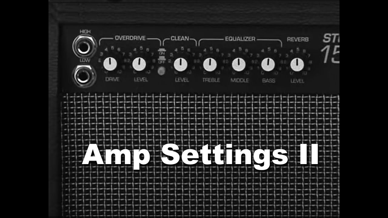 AMP SETTINGS II Single Channel Combo Amplifier Beginner Electric Guitar Lesson w/ Bugera Infinium V5