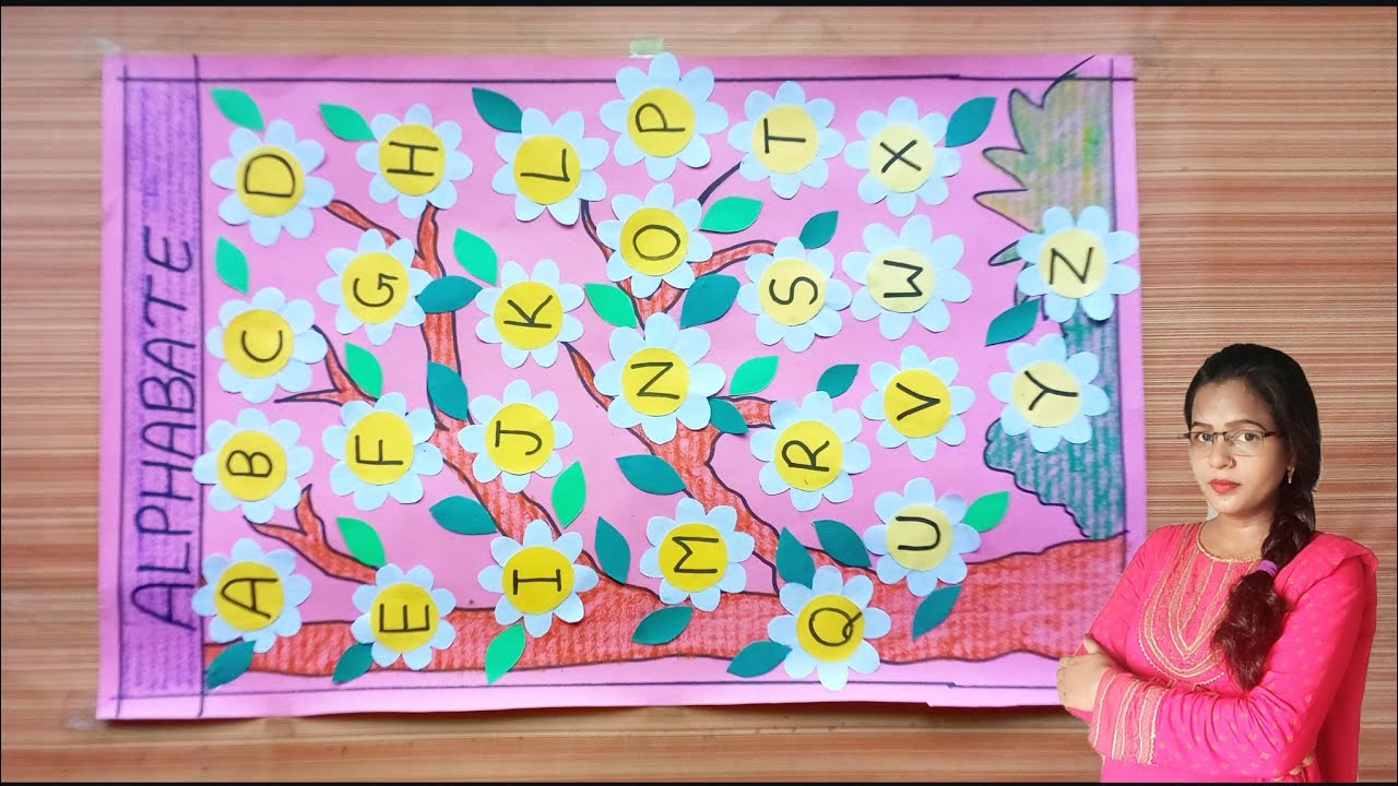 english chart tlm for primary school / tlm chart for class 1 and 2 / alphabets chart making