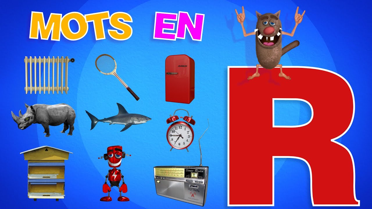 Foufou - Mots commençant par R pour les enfants (Learn words starting with R for kids) 4k
