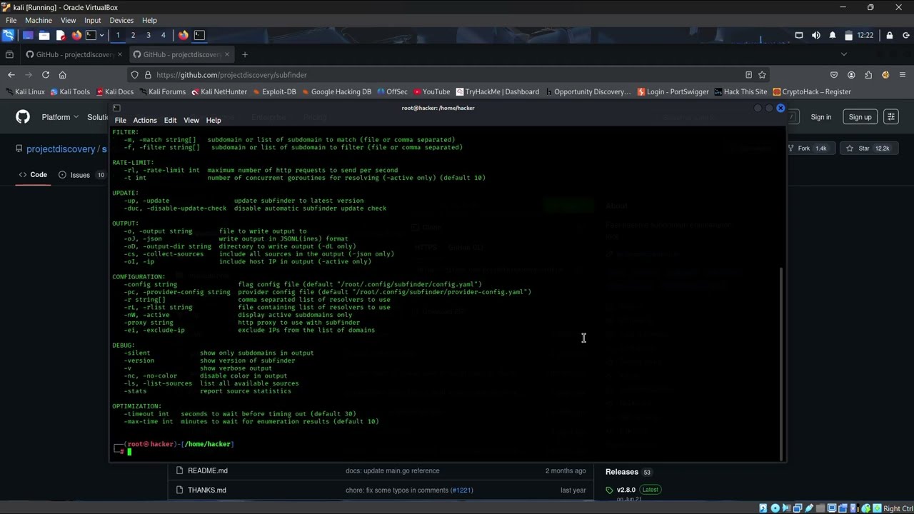 Subfinder tool