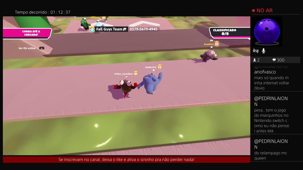 AO VIVO JOGANDO FALL GUYS COM INSCRITOS!
