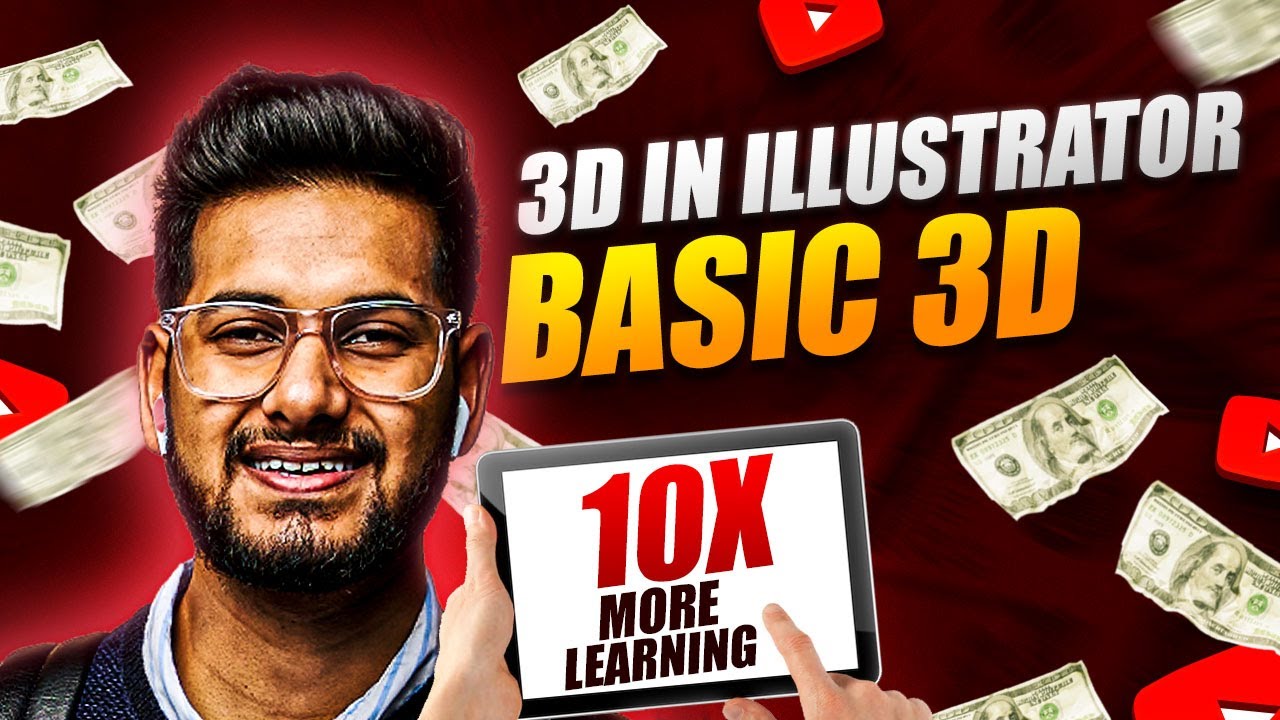 Adobe Illustrator 3D Basics 🔥 | Beginner’s Guide to 3D Design #tutorial