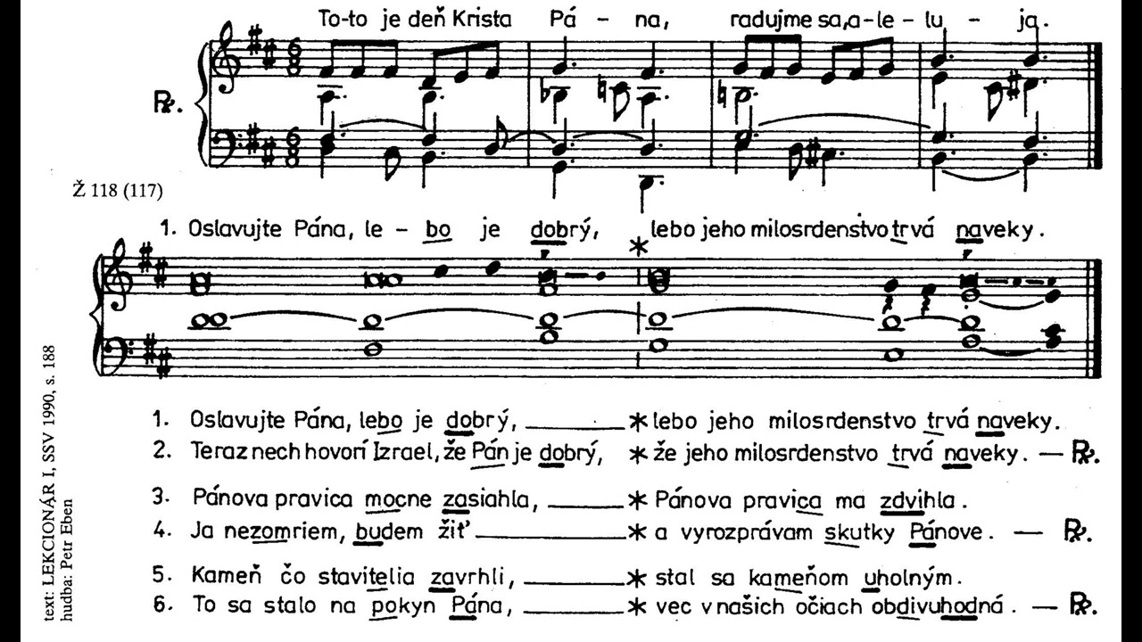 LS III, str. 39 - Toto je deň Krista Pána; Ž 118 (Dóm sv. Alžbety)