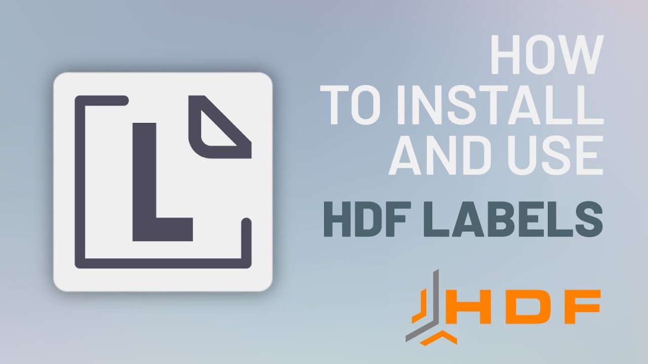 How to install and use HDF Labels, simple & advanced label design (barcodes, Excel)