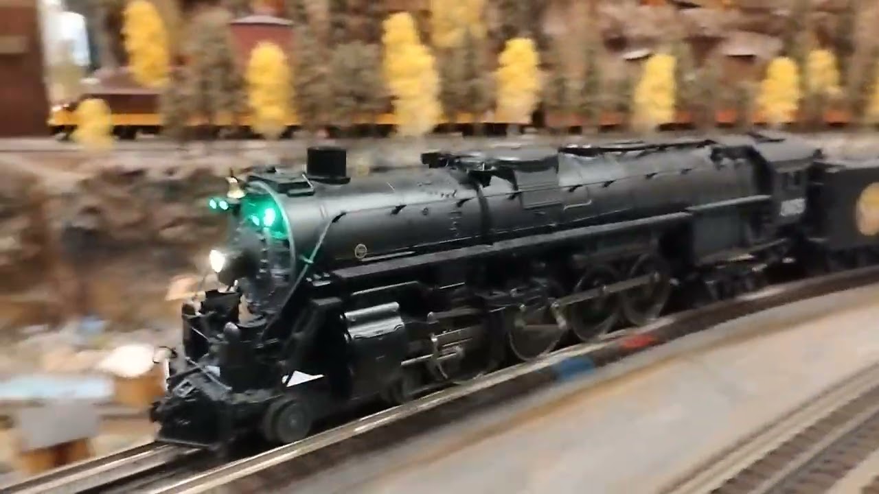 Lionel Legacy Illinois Central AA E6 units pulling the City of New Orleans train 