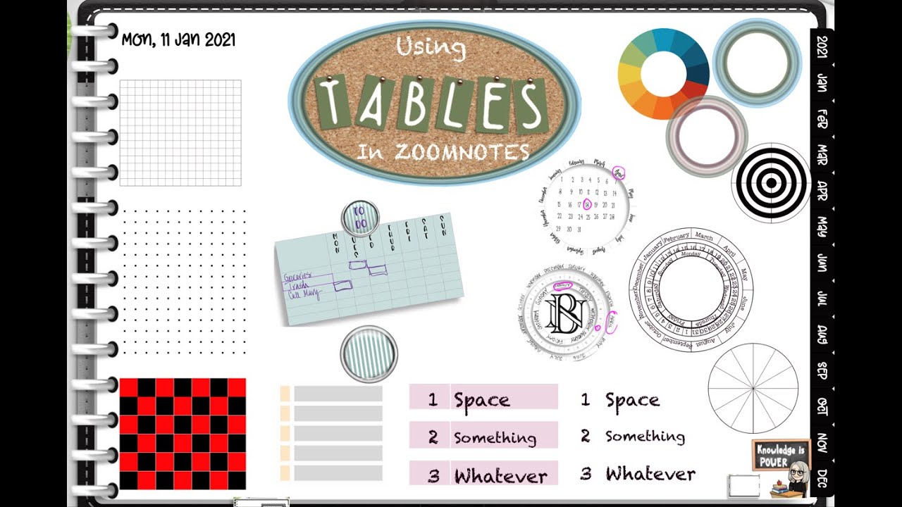 ZoomNotes- Using Tables In ZoomNotes