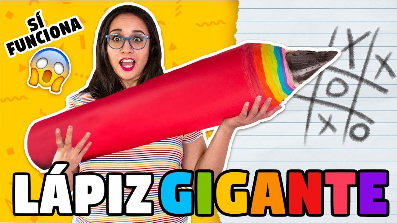 Hice Un LAPIZ ARCOIRIS GIGANTE! ¡Sí FUNCIONA! ✏️ 🌈Craftingeek