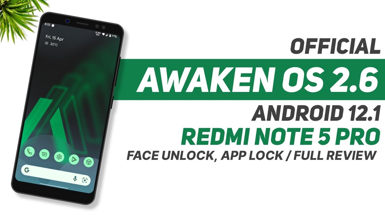 Android 12.1 - Awaken OS 2.6 Eclipse - Official - Redmi Note 5 Pro - Full Detailed Review