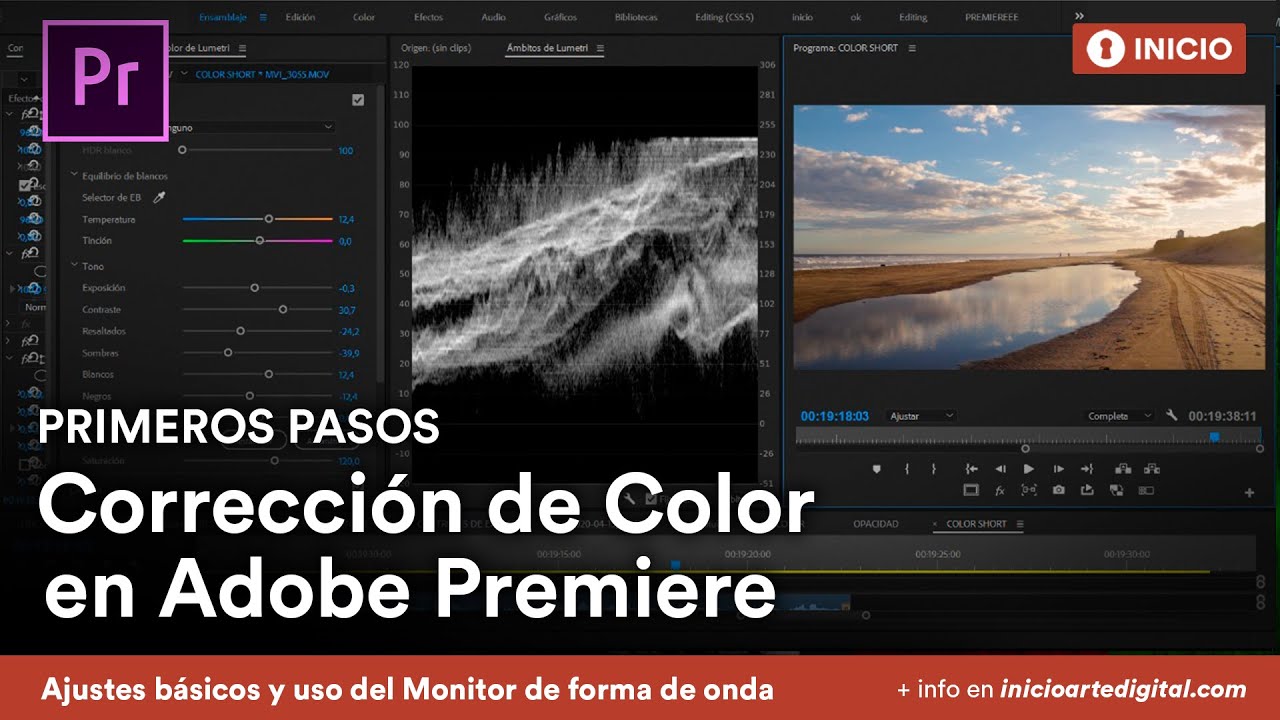 Uso del monitor de forma de onda en Adobe Premiere
