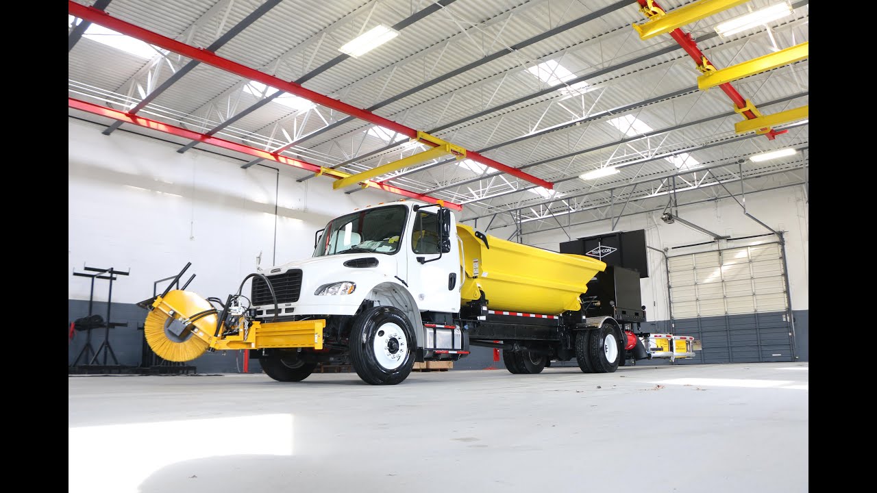 TMA Side Dump with Broom & Blower Upfit Demo | Royal Truck & Equipment