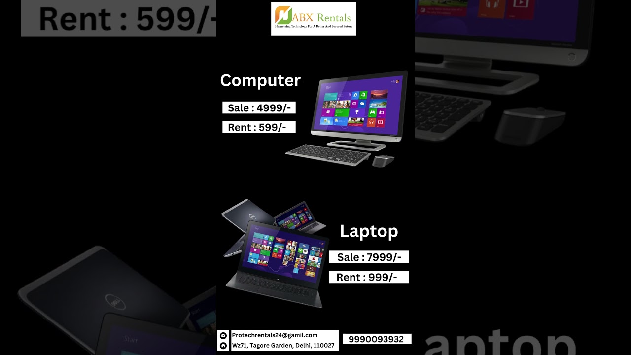 Computer and Laptop On Rent and Sale