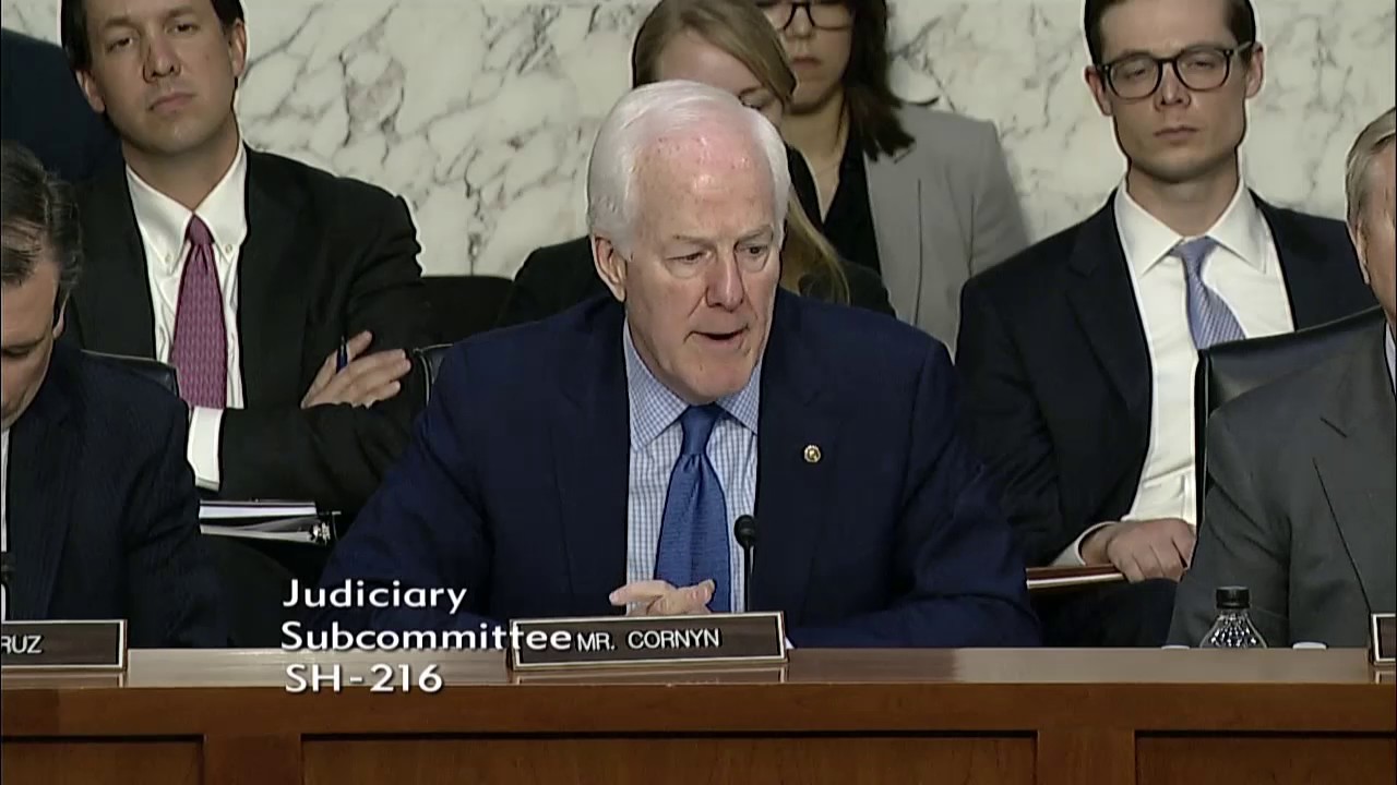 Cornyn Presses Yates, Clapper in Hearing on Russian Election Interference