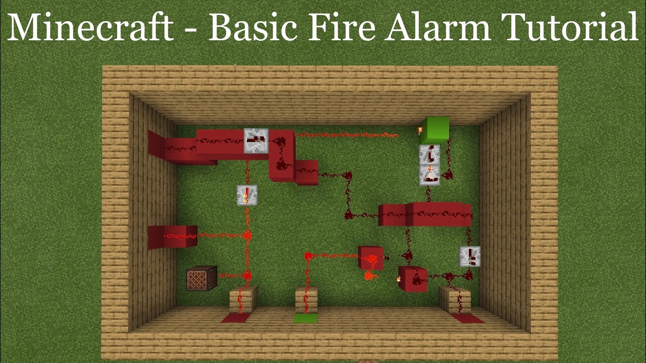 Minecraft: Basic Fire Alarm Tutorial